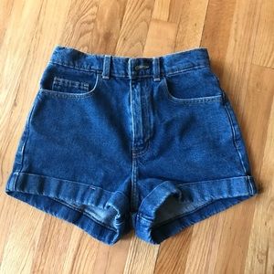 American Apparel High waisted denim shorts size 26